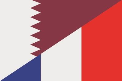 Fahne Flagge Katar-Frankreich Premiumqualität