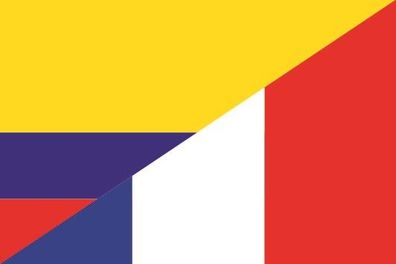 Fahne Flagge Kolumbien-Frankreich Premiumqualität