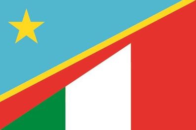 Fahne Flagge Kongo Demokratische Republik Italien Premiumqualität