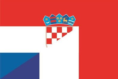 Fahne Flagge Kroatien-Frankreich Premiumqualität