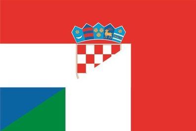 Fahne Flagge Kroatien-Italien Premiumqualität