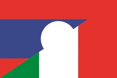 Fahne Flagge Laos Italien Premiumqualität