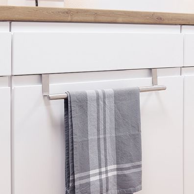 Küchen - Handtuchhalter Handtuchstange Türregal verchromt 40cm