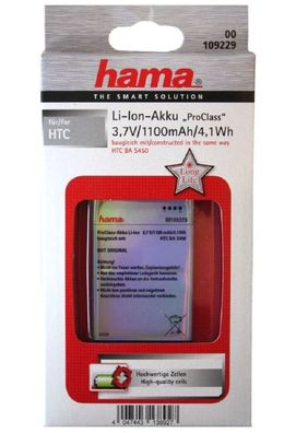 Hama ProClass Akku für HTC BAS450 7 Mozart Trophy Desire S Z Incredible S Salsa