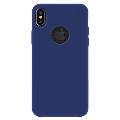 4-OK Silk Cover für Apple iPhone XS Max mit Samt-Innenfutter - Cobalt Blau