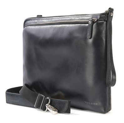 Tucano Elle Damen Notebooktasche aus Leder für 13 Zoll Geräte - Schwarz