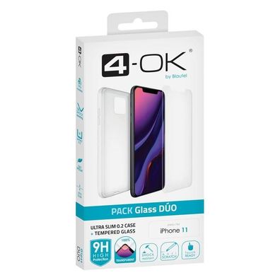 4-OK Glass Duo Protek Case inkl. Sicherheitsglas für Apple iPhone 11