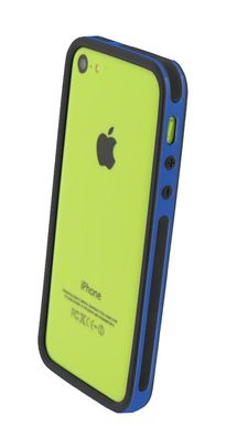 4-OK Bumper für iPhone 5C in Blau-Schwarz