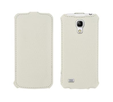 4-OK Klap für Samsung Galaxy S4 Mini in Carbon Weiss