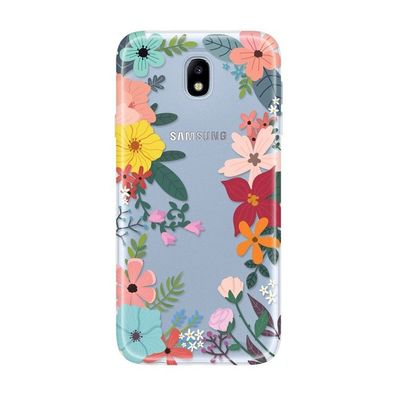 4-OK Cover 4U Schutzhülle für Samsung Galaxy J7 (2017) - Flowers (Blumen)