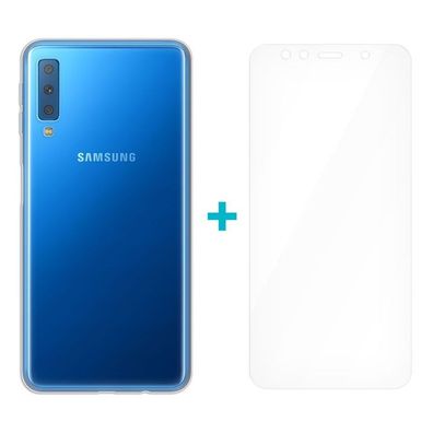 4-OK Glass Duo Protek Case inkl. Sicherheitsglas für Samsung Galaxy A7 (2018)