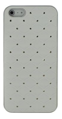 4-OK Cover Diamant Weiss und Silber für Apple iPhone 5