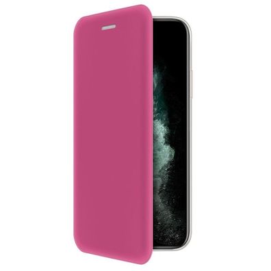 4-OK Book Shell Schutz Etui mit Magnetverschluss für Apple iPhone 11 Pro Max - Pink