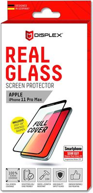 Displex Real Glass 3D Echtglas Displayschutz für Apple iPhone 11 Pro Max - Schwarze