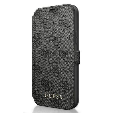 Guess 4G Charms Book Tasche für Apple iPhone 12 mini (5.4) - Grau