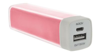 Power Bank Lipstick Akku mit 2200 mAh in Pink