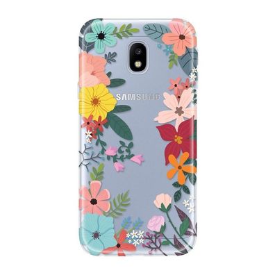 4-OK Cover 4U Schuztzhülle für Samsung Galaxy J3 (2017) - Flowers (Blumen)