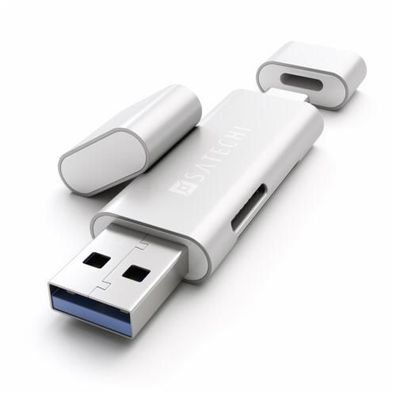 Satechi Aluminum USB-C Kartenlesegerät - Silber
