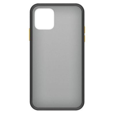 4-OK Matte Cover für Apple iPhone 11 Pro Max - Transluzent / Bumper Schwarz