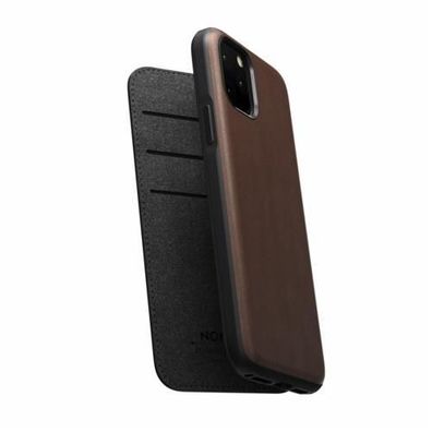 Nomad Folio Leather Rugged Etui für Apple iPhone 11 Pro - Rustic Brown (Braun)