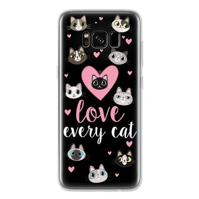 4-OK Cover 4U Schutzhülle für Samsung Galaxy S8 - Love Cats
