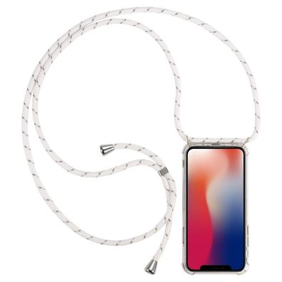 Cyoo Necklace Case + Handykette für Huawei Mate 20 - Weiss - Silikon Hülle - Band -