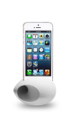 Lautsprecher EI-Design für iPhone 4, 4S und 5 - weiss