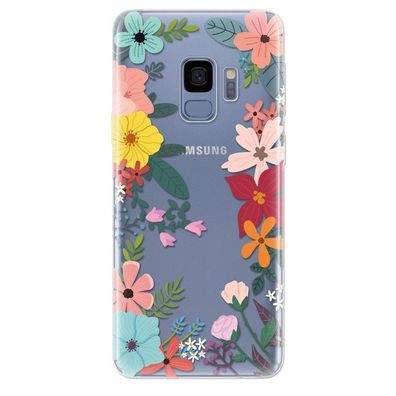 4-OK Cover 4U Schutzhülle für Samsung Galaxy S9 - Flowers (Blumen)