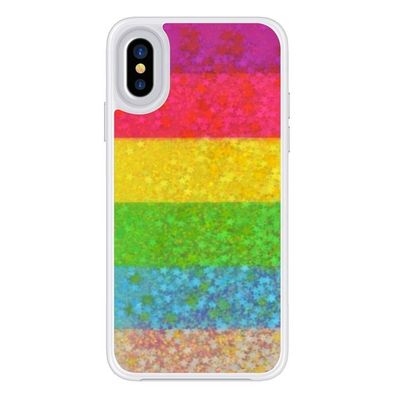 4-OK LIQUID Cover für Apple iPhone X/ Xs - Regenbogen