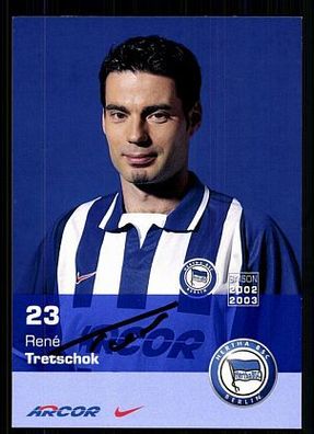 Rene Tretschok Hertha BSC 2002-03 Original Signiert + A 72813