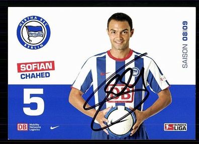 Sofian Chahed Hertha BSC 2008/09 Original Signiert + A 72841