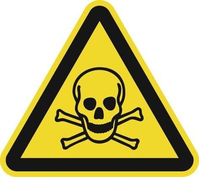 Warnzeichen ASR A1.3/ DIN EN ISO 7010 200mm Warnung vor giftigen Stoffe Folie