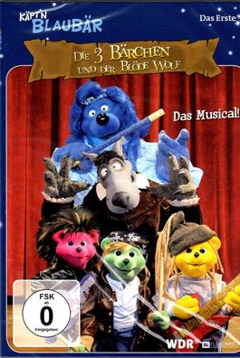 DVD - Käpt´n Blaubär - Die 3 Bärchen und der blöde Wolf - Das Musical !
