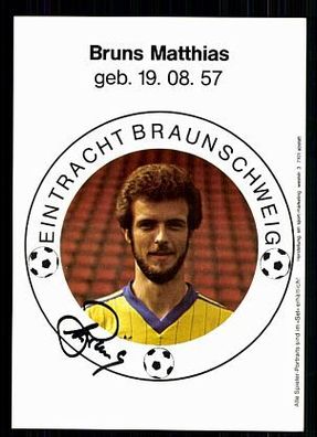 Matthias Bruns Eintr. Braunschweig 1983-84 Original Signiert + A 73210