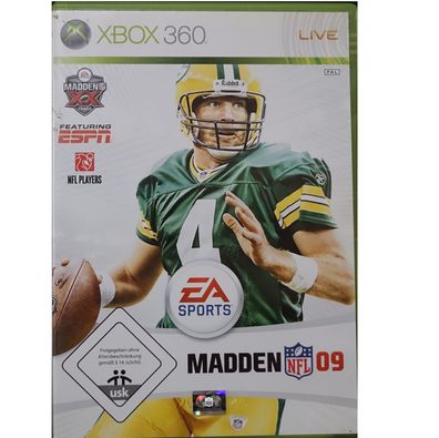XBox 360 Spiel Madden NFL 09 mit Lizensierte NFL International Hologramme Mikrosoft
