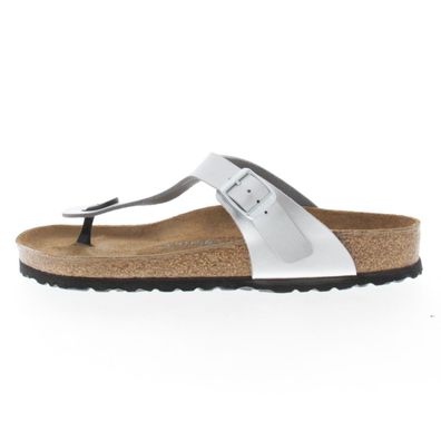 Birkenstock Damenschuhe Größe 37 Silber Zehentrenner 43851