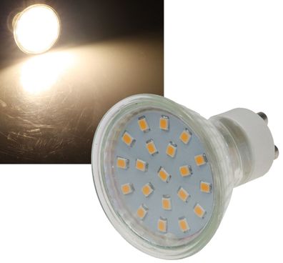 ChiliTec LED Strahler GU10 H40 SMD 120°, 3000k, 280lm, 230V/3W, warmweiß