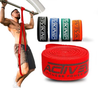 ActiveVikings Premium Pull UP Fitnessbänder FÜR Deine Fitness - Perfekte Stoff Bänder