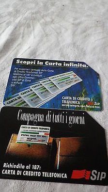 Telefonkarte gebraucht leer Italien SIP 5000 + 10000 Lire W225
