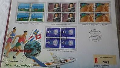 Brief Briefmarken Ersttagsbrief Schweiz 1994 verschiedene Sondermarken W209