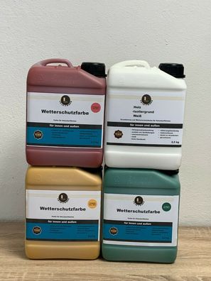 Wetterschutzfarbe Holzschutzfarbe riesige Farbauswahl nach RAL (ab 8,70 €/ kg)