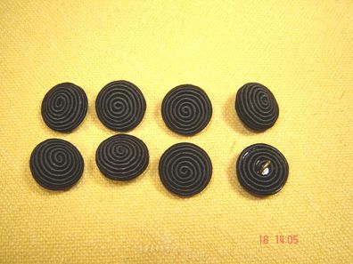 8 Stück Dirndlknopf Posamentenknopf gedreht schwarz 1,8 cm sehr schön