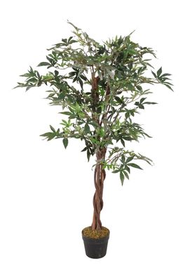 Kunstpflanze im Topf 115 cm - Ahorn - Deko Zimmer Pflanze künstlich Kunstbaum
