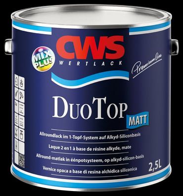CWS Wertlack DuoTop matt 2,5 Liter weiß