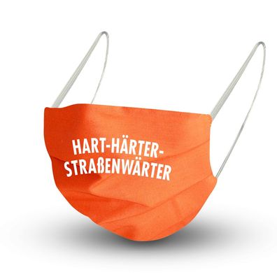 Baumwollmaske mit zertifizierten Innenvlies - mit Print - Hart-Härter-Strassenwärte