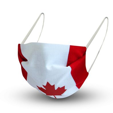 Design Maske aus Baumwolle mit zertifiziertem Innenvlies - Kanada 15483 + Gratiszugab