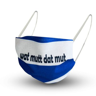 Design Maske aus Baumwolle mit zertifiziertem Innenvlies - WAT MUTT DAT MUT - 15834 +