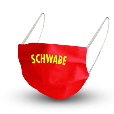 Design Maske in ROT aus Baumwolle mit zertifiziertem Innenvlies - Schwabe - 15797 + G