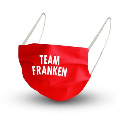Design Maske in ROT aus Baumwolle mit zertifiziertem Innenvlies - TEAM Franken - 1578