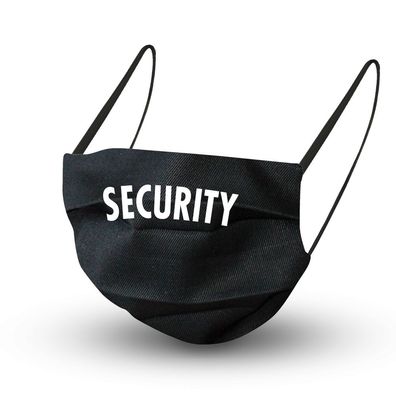 Textil Design Maske in Schwarz mit zertifizierten Innenvlies - Security - 15810 + Gra